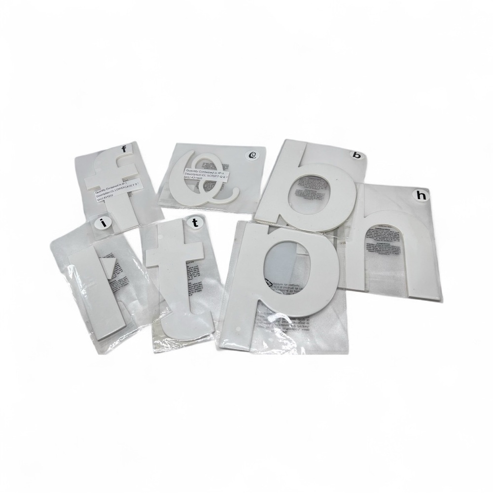 Recollections White Chipboard Lowercase Letters Alphabet Craft Scrapbooking Lot